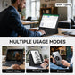 Sliding Rail Keyboard Case – Adjustable Height & 360° Rotating, Magnetic Detachable, 7-Color RGB Backlit & Bluetooth Connectivity