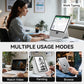 Sliding Rail Keyboard Case – Adjustable Height & 360° Rotating, Magnetic Detachable, 7-Color RGB Backlit & Bluetooth Connectivity