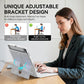 Sliding Rail Keyboard Case – Adjustable Height & 360° Rotating, Magnetic Detachable, 7-Color RGB Backlit & Bluetooth Connectivity