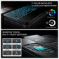Sliding Rail Keyboard Case – Adjustable Height & 360° Rotating, Magnetic Detachable, 7-Color RGB Backlit & Bluetooth Connectivity