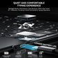 Sliding Rail Keyboard Case – Adjustable Height & 360° Rotating, Magnetic Detachable, 7-Color RGB Backlit & Bluetooth Connectivity