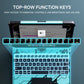 Y2K Blue Transparent iPad Keyboard Case – 360° Rotatable, 7-Color Backlight, Multi-Touch
