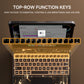 Transparent y2k Mechanical Style iPad Keyboard Case – 360° Rotatable,7-Color Backlight, Multi-Touch