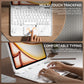 Transparent White Mechanical Style iPad Keyboard Case – 360° Rotatable,7-Color Backlight,Multi-Touch