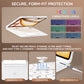 Transparent White Mechanical Style iPad Keyboard Case – 360° Rotatable,7-Color Backlight,Multi-Touch