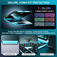 Y2K Blue Transparent iPad Keyboard Case – 360° Rotatable, 7-Color Backlight, Multi-Touch