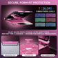 Y2K Pink Transparent iPad Keyboard Case – 360° Rotatable, 7-Color Backlight, Multi-Touch
