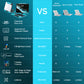 Y2K Blue Transparent iPad Keyboard Case – 360° Rotatable, 7-Color Backlight, Multi-Touch