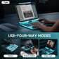 Y2K Blue Transparent iPad Keyboard Case – 360° Rotatable, 7-Color Backlight, Multi-Touch