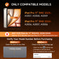 Cosmic Orange iPad Keyboard Case – 360° Rotatable, 7‑Color Backlight, Multi‑Touch