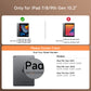 Transparent White Mechanical Style iPad Keyboard Case – 360° Rotatable,7-Color Backlight,Multi-Touch