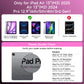 Y2K Pink Transparent iPad Keyboard Case – 360° Rotatable, 7-Color Backlight, Multi-Touch