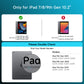 Y2K Blue Transparent iPad Keyboard Case – 360° Rotatable, 7-Color Backlight, Multi-Touch