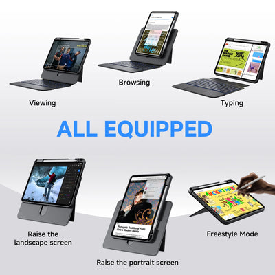 Tiaota Split Sliding Rail iPad Keyboard Case